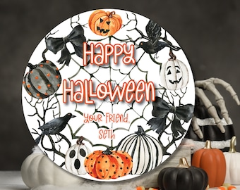 Halloween Stickers Candy Bag, Halloween Labels, Treat Bag Stickers, Trunk or Treat, personalized, Halloween Treat Bag