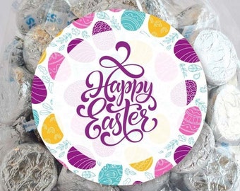 Happy Easter Sticker, Easter Favor Labels, Happy Easter Labels, Personalized Labels