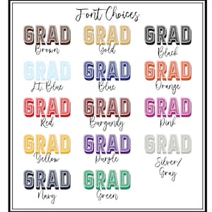 Thank You Grad Cap Class of 2024 Personalized Sticker, Graduation Stickers, Personalized Labels image 4