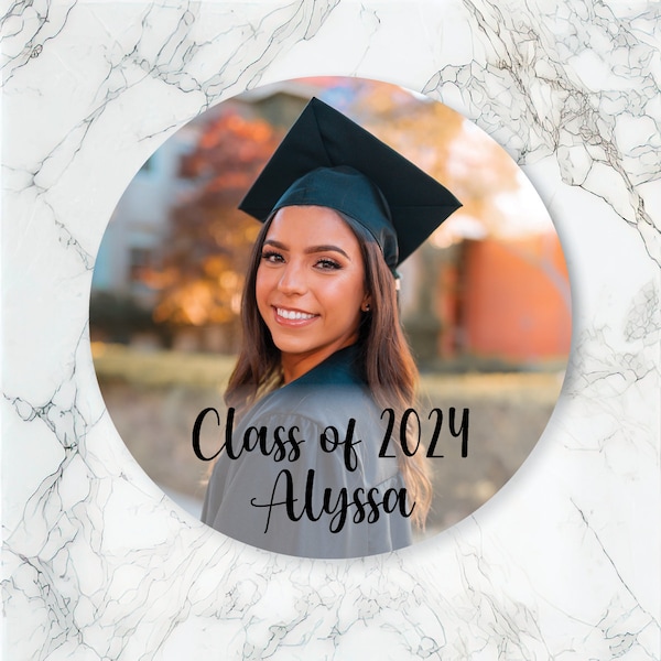Photo Class of 2024 Personalized Sticker, Graduation Stickers, Personalized Labels