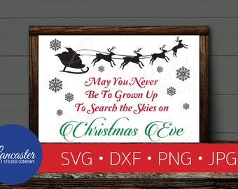 Christmas Eve Sign SVG FILE, Cricut svg files, decal and vinyl