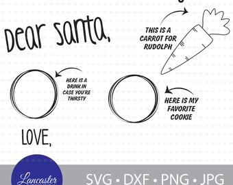 Dear Santa Tray, Cookie Tray, Christmas SVG, Night before Christmas, Christmas Eve, Holiday Tray, SVG