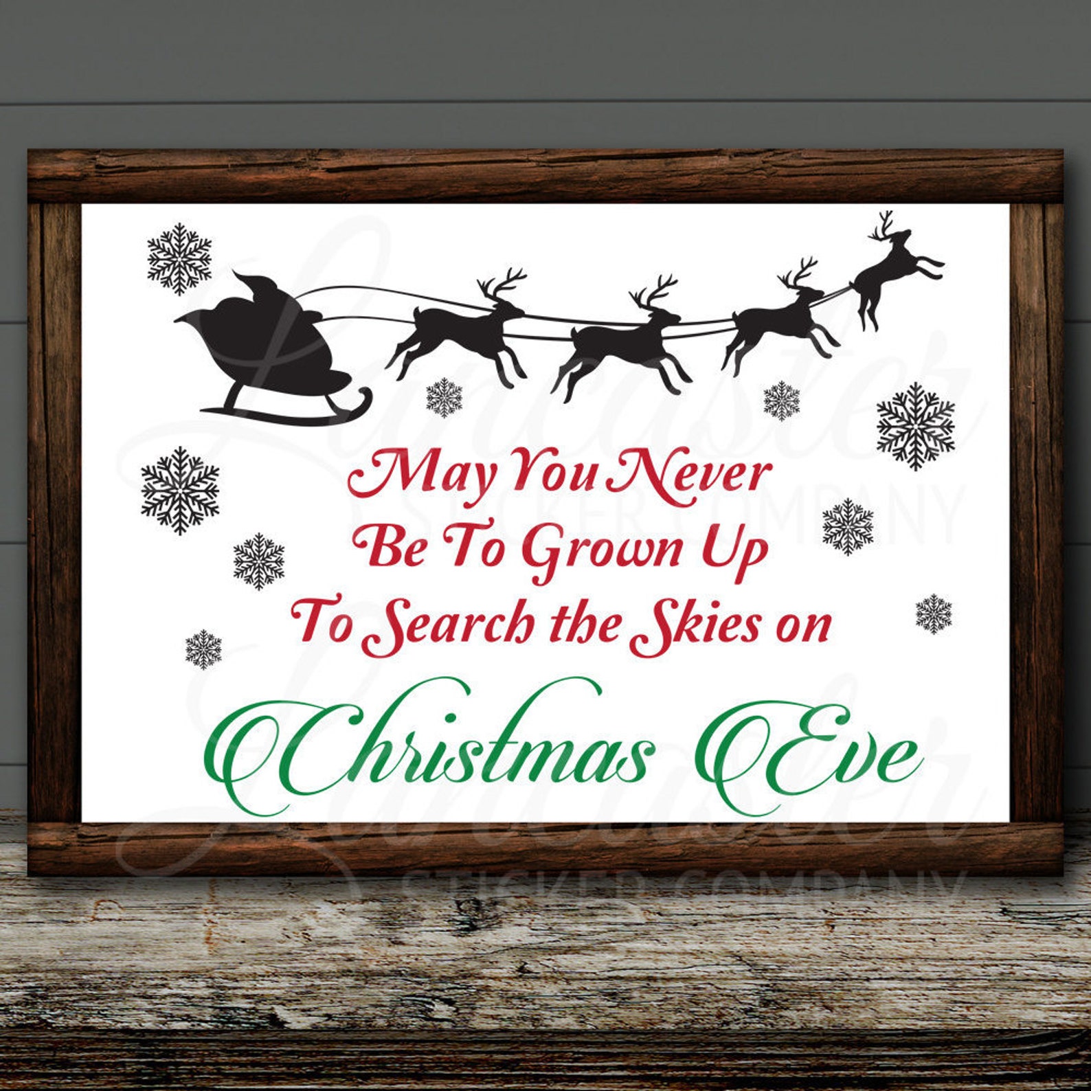 Christmas Eve Sign SVG FILE Cricut Svg Files Decal and Vinyl - Etsy