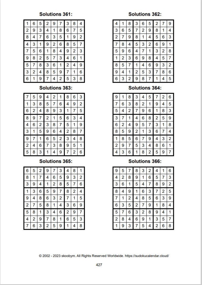 2024 Printable Sudoku Yearly Calendar Planner Ideal for Etsy New Zealand