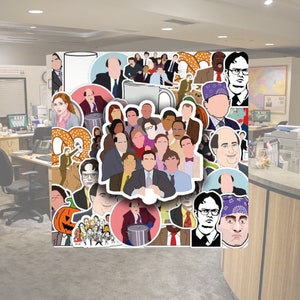 Pegatinas de vinilo de The Office, resistentes al agua, estéticas, motivacionales, para álbumes de recortes, botellas, portátiles, teléfonos, ordenadores, superficies, divertidas
