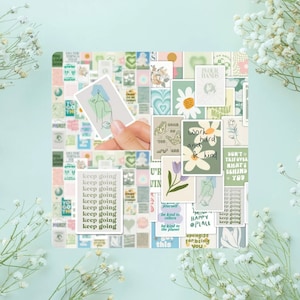 Stickers inspirants Pastel frais vinyle imperméable esthétique motivant scrapbooking bouteilles téléphone portable ordinateur Surface autocollant sticker