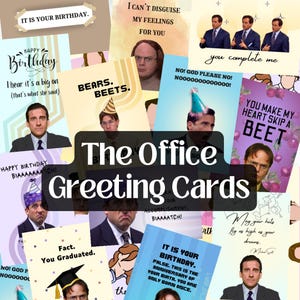 The Office Cartes de voeux d'anniversaire et d'anniversaire Amusant drôle Unique, Dwight Shrute Jim Halpert Pam Beesly Micheal Scott Série télévisée Offre de variétés