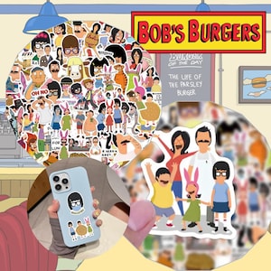 Bobs Burgers TV Fan Pack Stickers Cartoon Fun Character American Restaurant Computer Anime Comic Aesthetics Love Doodle Decals Cool DIY Art