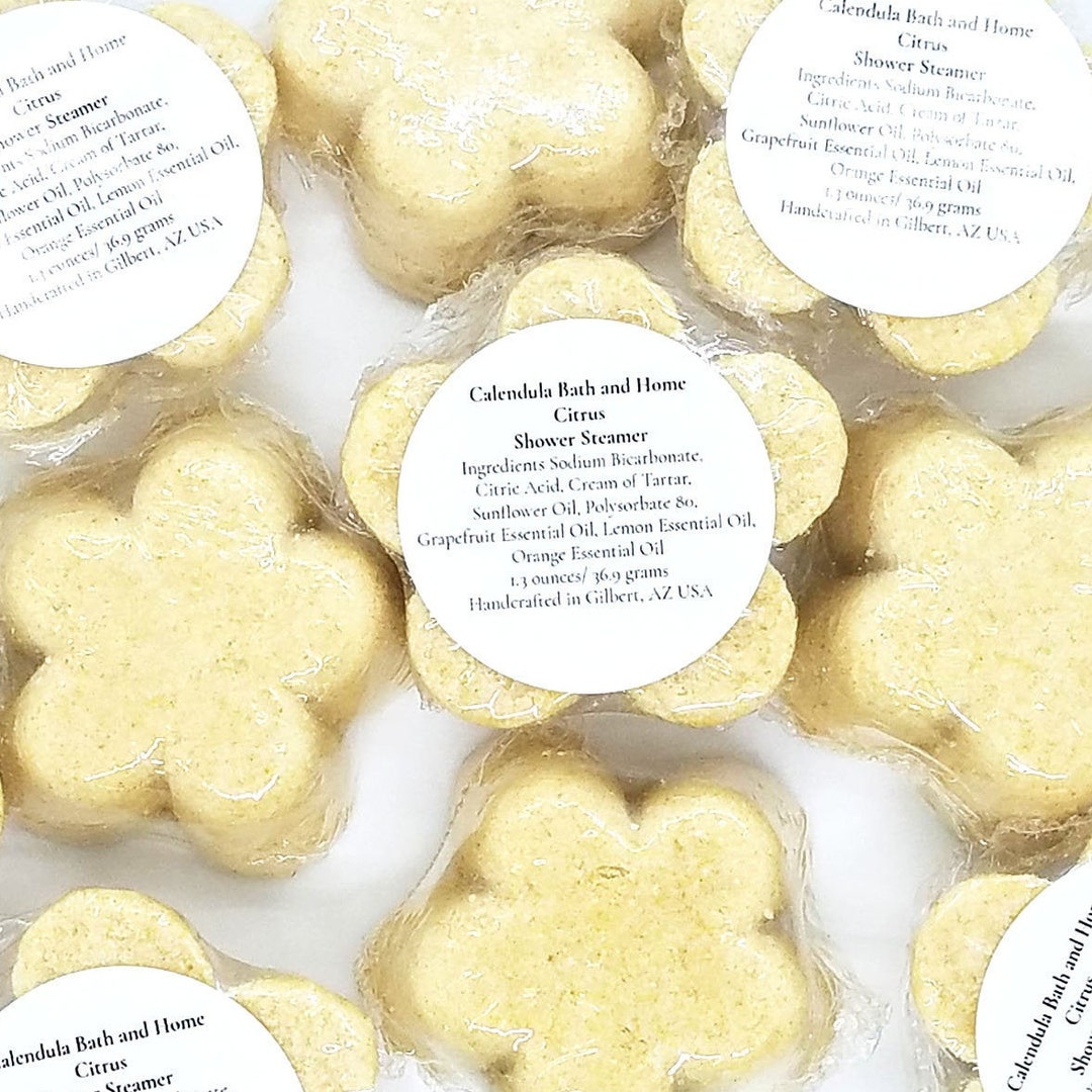 Citrus Essential Oil Shower Steamers With Menthol Crystals - Etsy