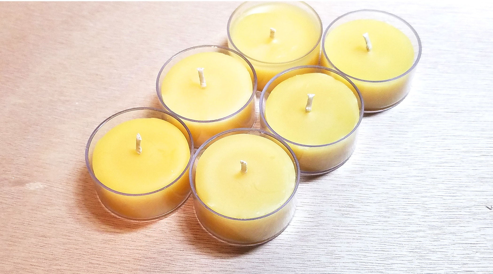 6 Beeswax Tealights Etsy
