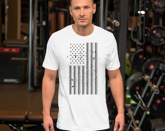 Beltfed ammo AMERICAN FLAG Shirt - White bullets