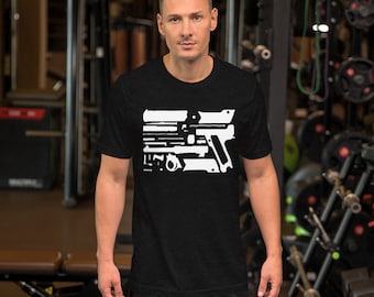 Japanese Type 14 Nambu Pistol Exploded T-Shirt