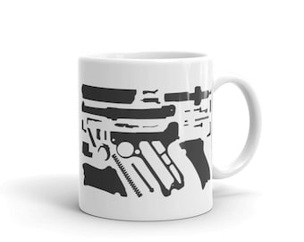 German Luger P08 Pistol Exploded Mug