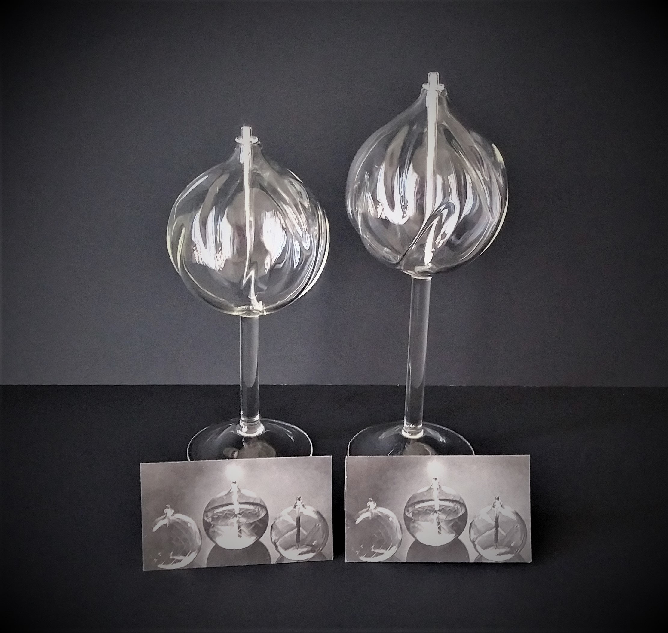 Hand Blown Glass Oil Lamps Original Glasswork by Ellie Burke Etsy