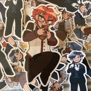mystic messenger - main 5 party outfit stickers