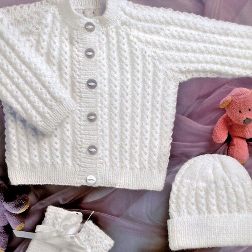 Nearly Free Baby Knitting Pattern Size 16 to 22 Inch Chest Etsy