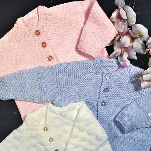 Nearly Free Baby Knitting Pattern Size 16 to 22 Inch Chest Etsy