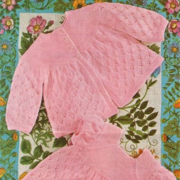 Free Baby Knitting Patterns to Download Matinee Coats Etsy UK