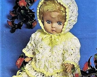 Patrón de tejido para ropa de muñeca, apto para muñecas de 40 cm, agujas de tejer n.° 11 y n.° 9, descarga instantánea en PDF, muñecas tejidas, atuendos para muñecas
