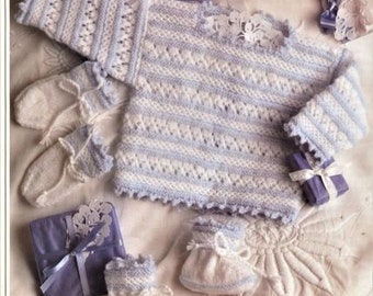 Baby Knitting Pattern, Premature Baby, Size 10 to 13 Inch Chest, 3 ply Yarn or wool, Instant Download pdf, Prem Baby Knitting