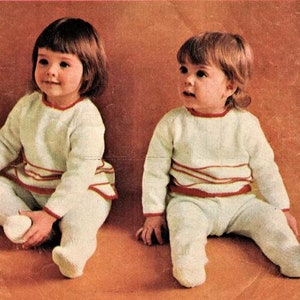 Baby Knitting and Crochet Pattern Book, Instant Download PDF, Sizes up to 22 inch chest