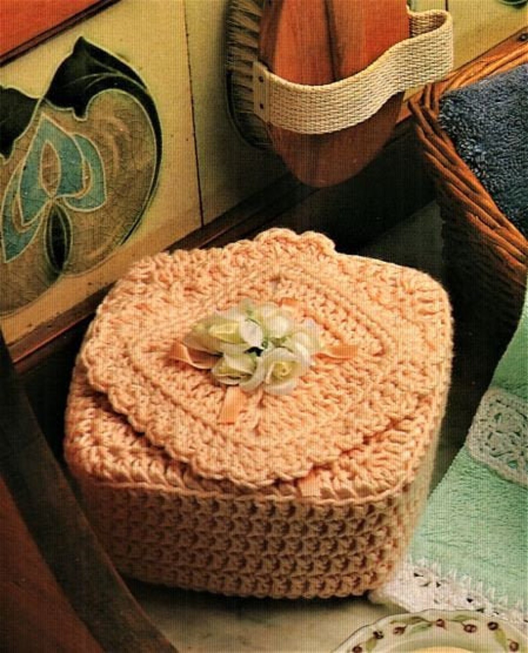 Crochet Cover for Container, Cover a One Litre Ice Cream Container ...