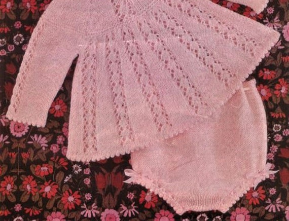 Instant Download pdf 3 Ply Yarn or Wool Angel Tops Size 18 to 19 Inch Chest Nearly Free Baby Knitting and Crochet Pattern