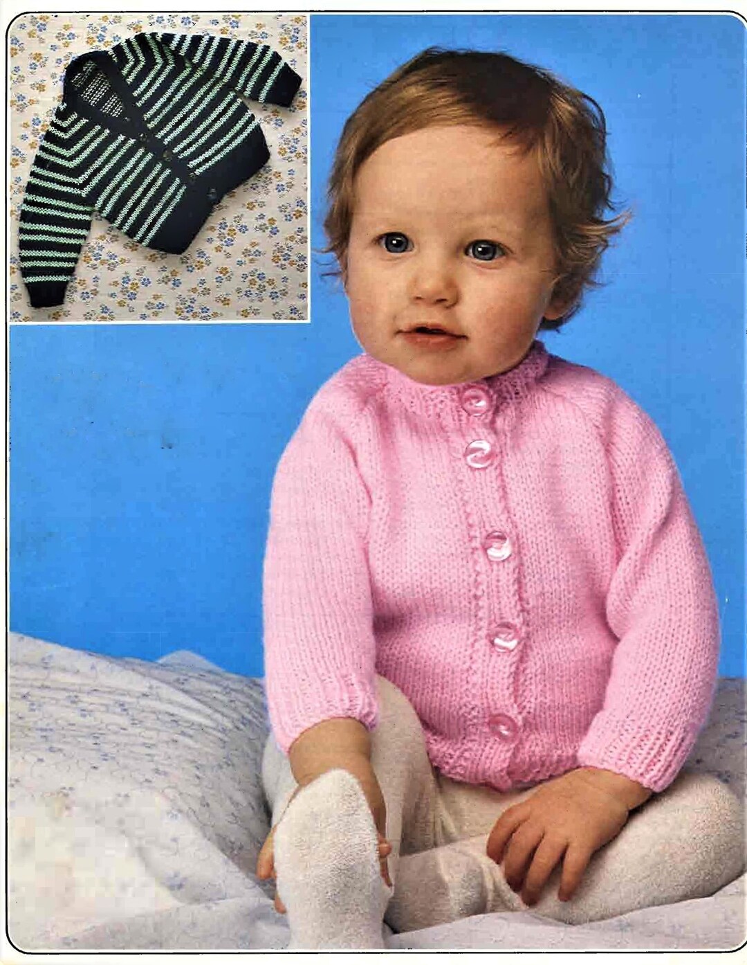 Nearly Free Baby Knitting Pattern Cardigan Size 18 to 20 Etsy
