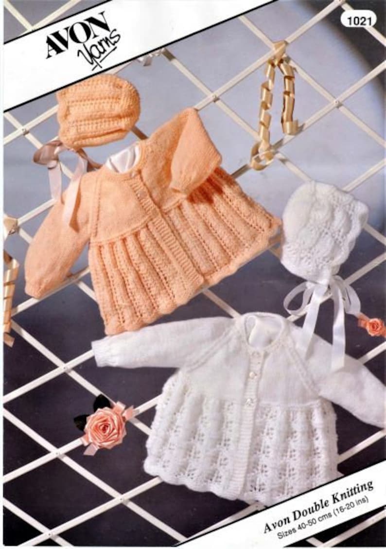 Nearly Free Baby Knitting Pattern Matinee Set Size 16 to 20 Etsy