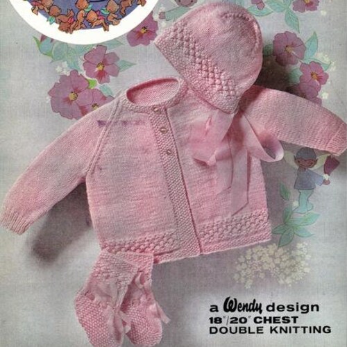 Nearly Free Babies Knitting Pattern Cardigan 3 Styles Size Etsy