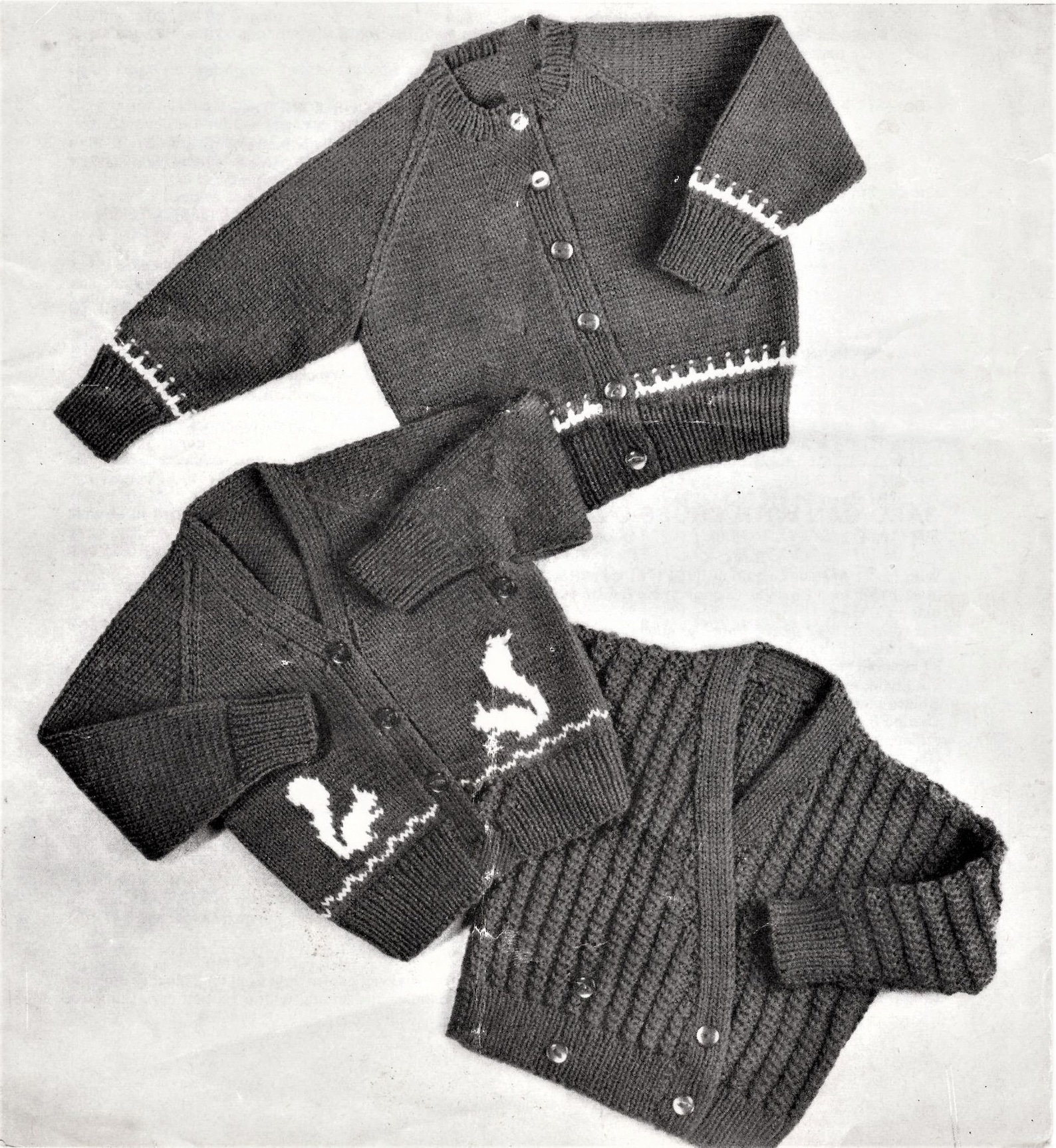 Nearly Free Babies Knitting Pattern Cardigan 3 Styles Size Etsy