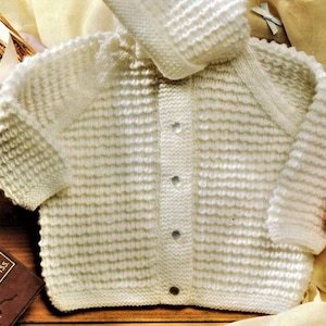 Nearly Free Baby Knitting Pattern Coat With Hood Size 18 to - Etsy