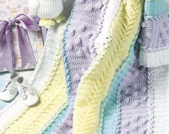 Baby Afghan Blanket and Soft Toy Duck Crochet Pattern, Instant Download PDF, Tasseled baby blanket, Stuffed duck crochet