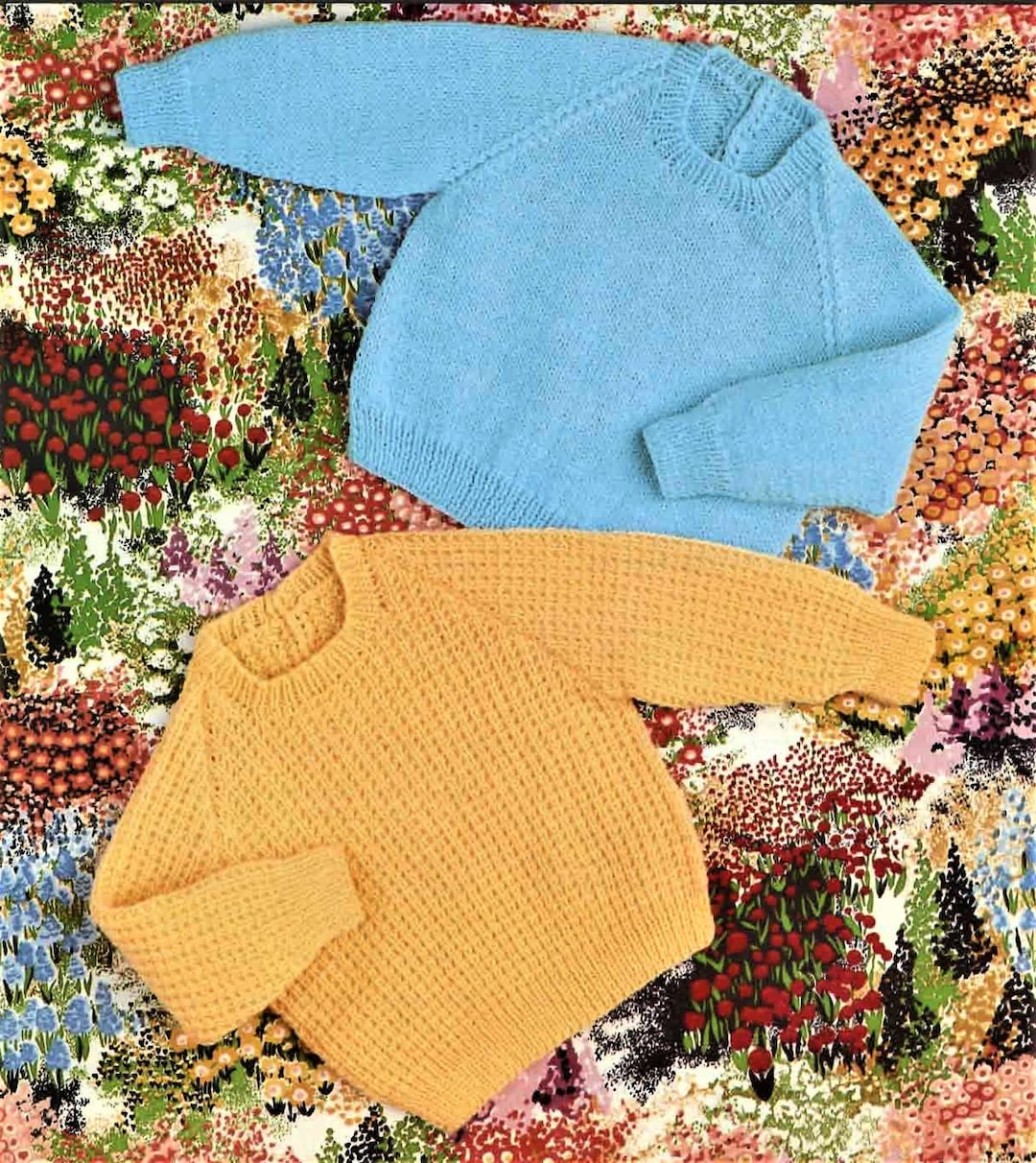 Nearly Free Baby Knitting Pattern Jumper Size 19 to 21 Inch Etsy