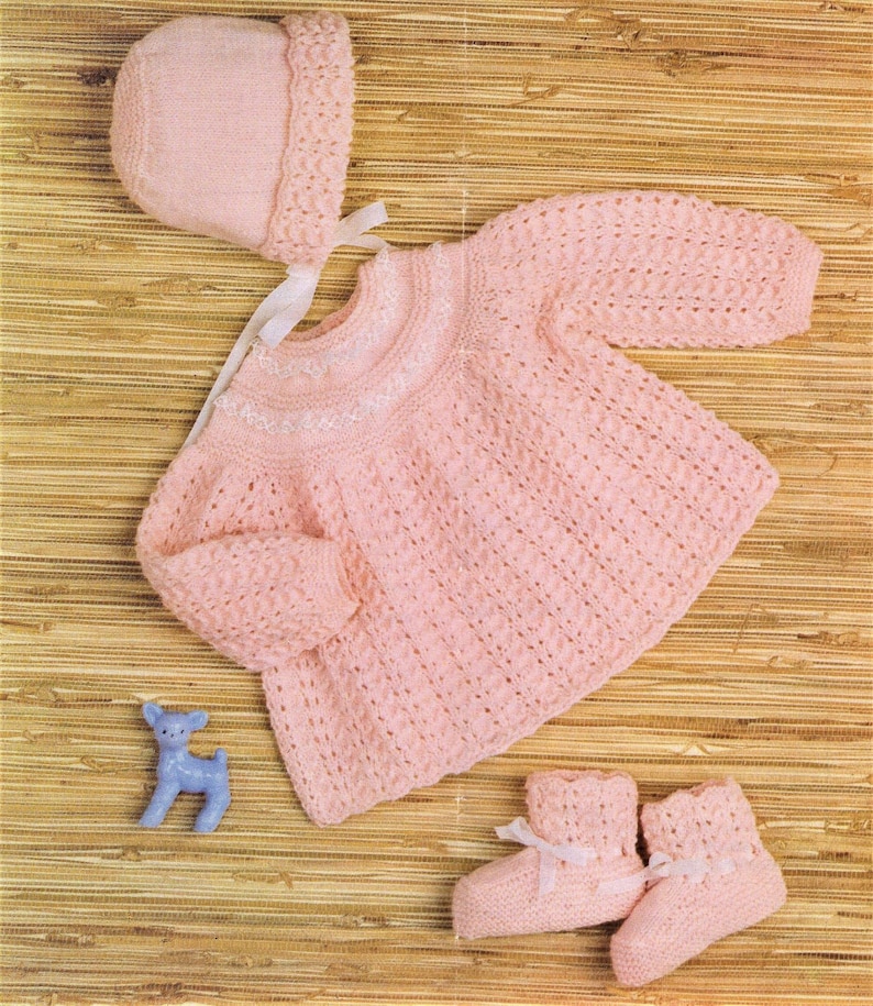 Nearly Free Baby Knitting Pattern Angel Top Bootees Etsy