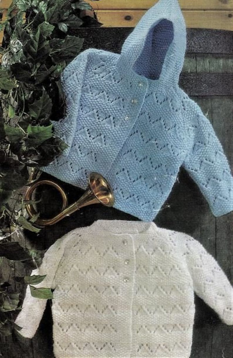 Nearly Free Baby Knitting Pattern Jacket With or Without Etsy