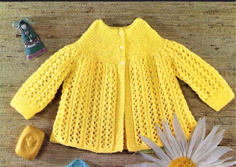 Nearly Free Baby Knitting Pattern Matinee Jacket and Etsy