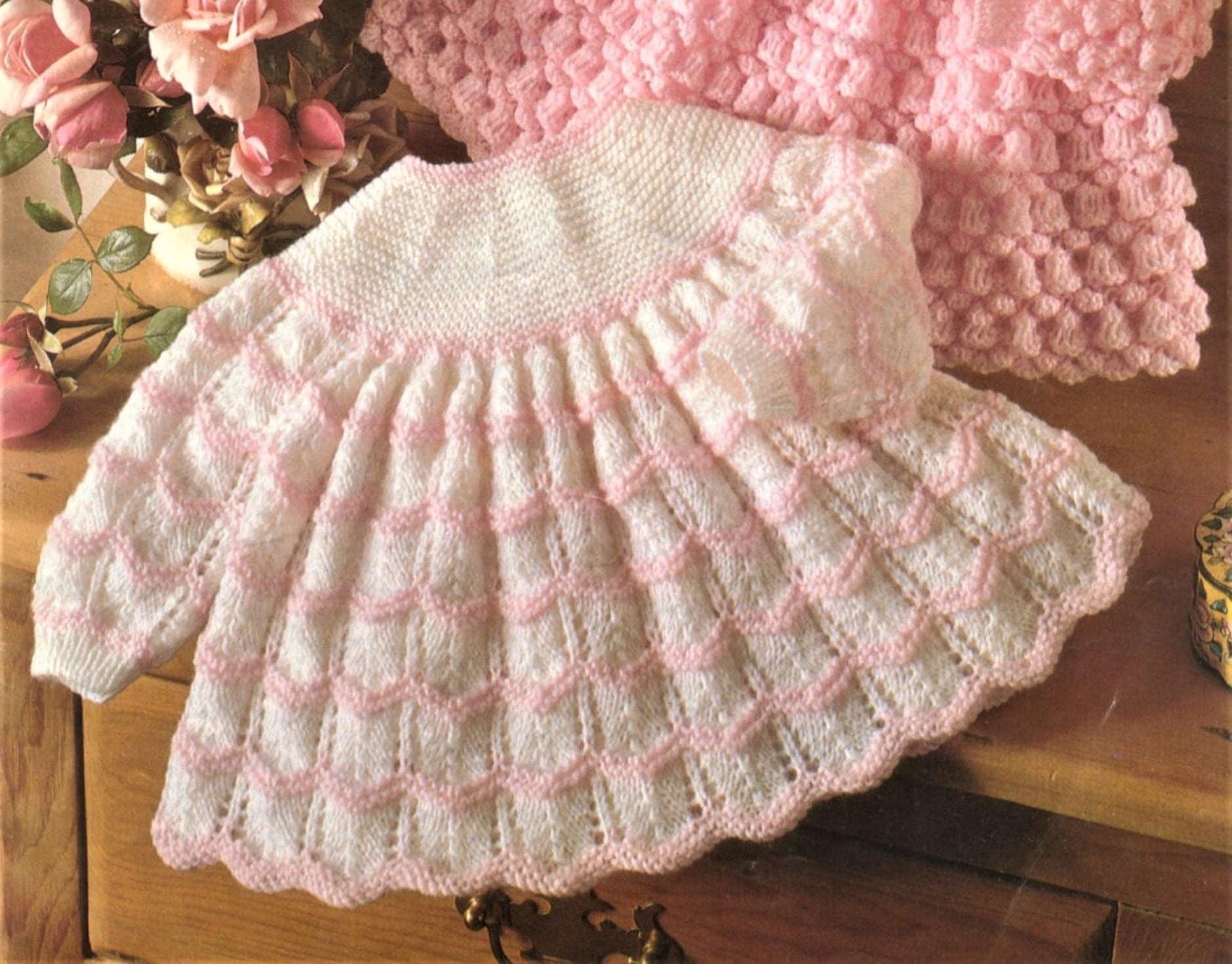 Nearly Free Baby Knitting Pattern Angel Top Size 18 to 21 Etsy UK