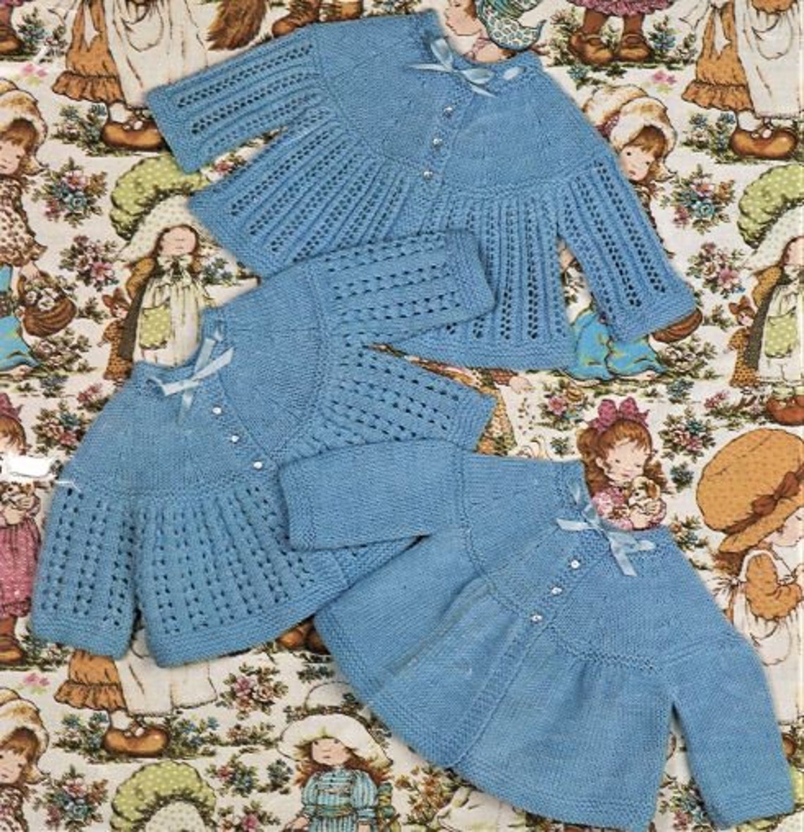 Nearly Free Matinee Jacket Knitting Pattern Baby Three Etsy