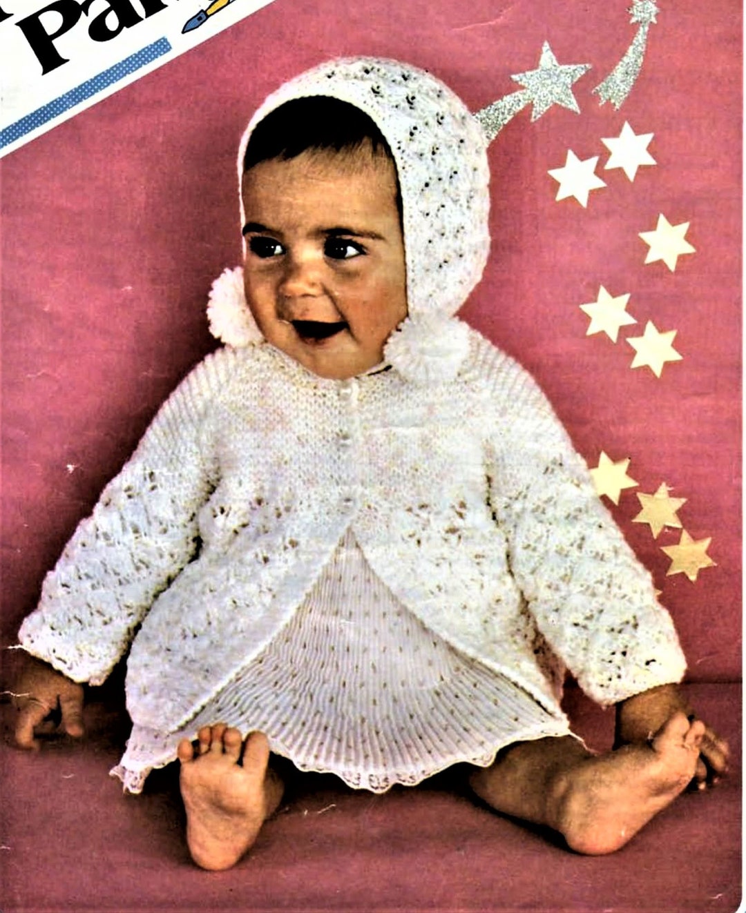 Nearly Free Baby Knitting Pattern Lace Matinee Jacket and Etsy