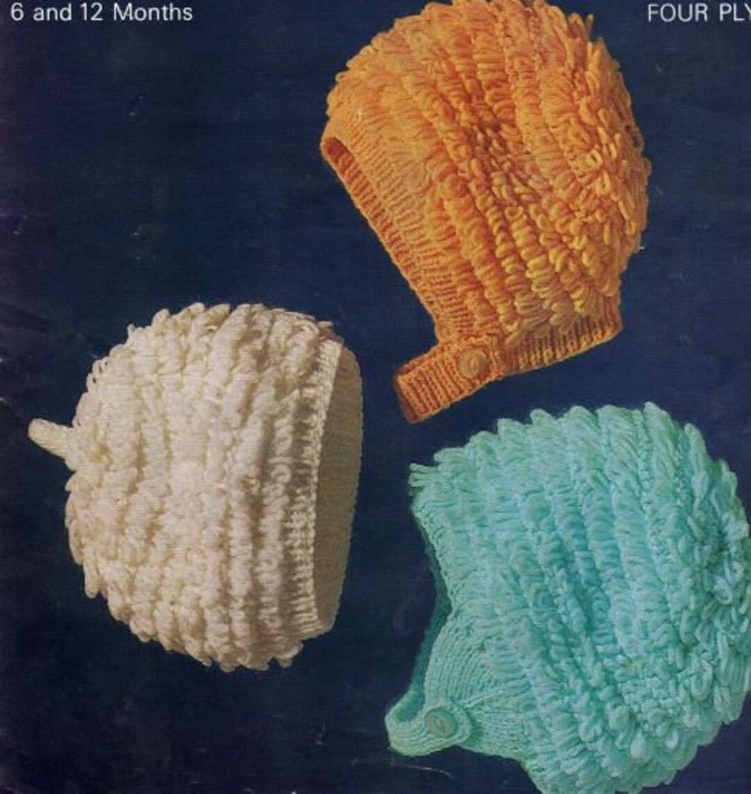 Baby Hat Knitting Pattern Loopy and Hats 6 and 12 Etsy
