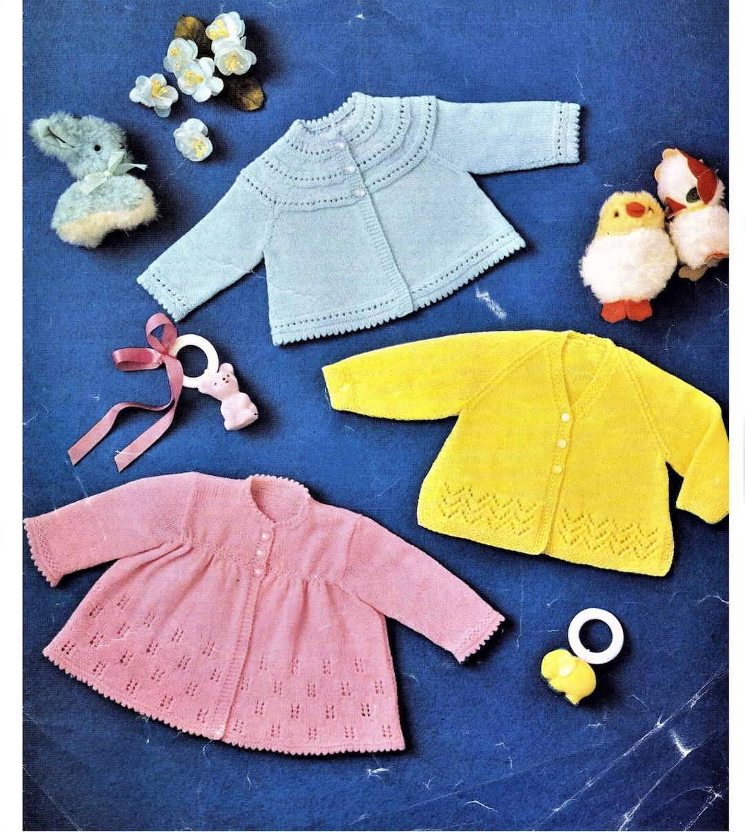 Nearly Free Baby Knitting Pattern Coats or Jackets Size 17 Etsy