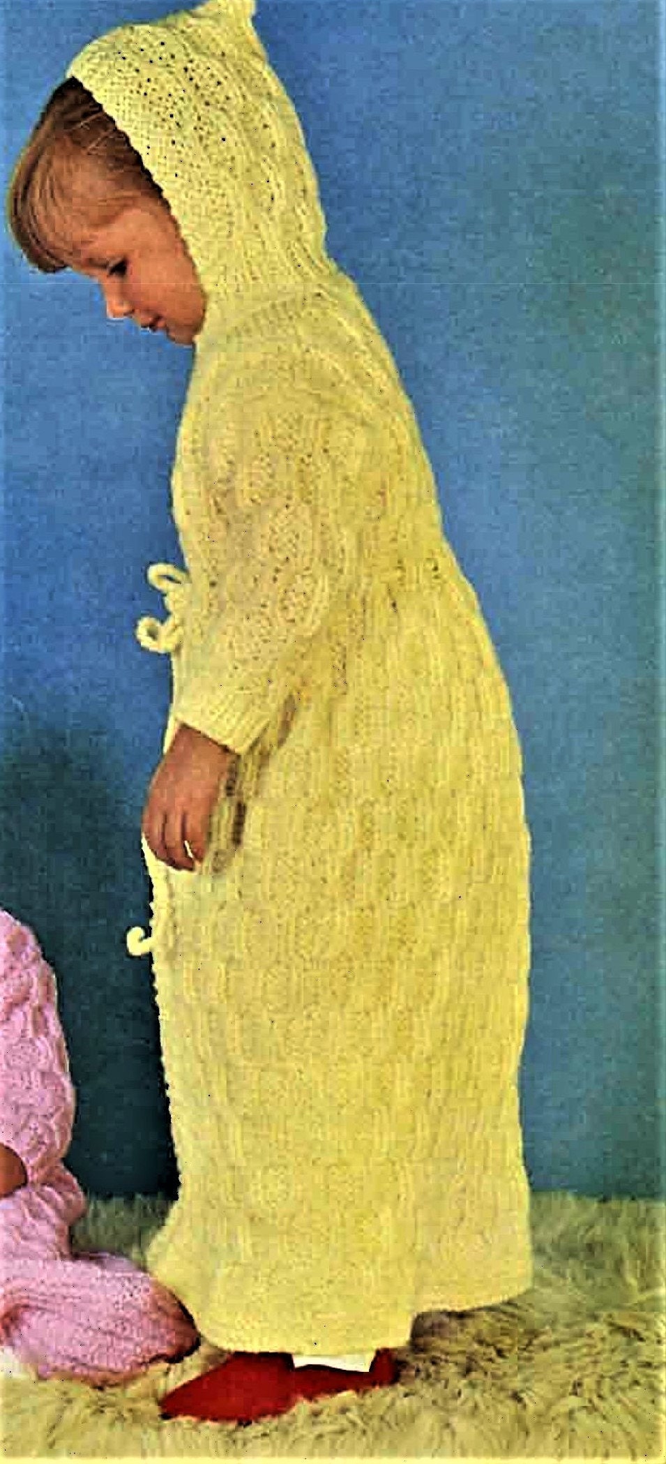 Nearly Free Toddlers Dressing Gown Pattern Size 24 to 26 Inch Etsy