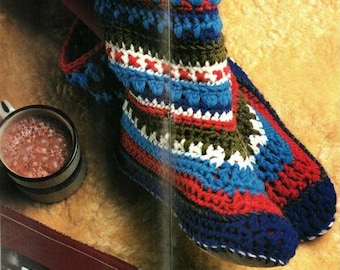 Ladies Slipper Crochet Pattern, Instant Download PDF, Average Size Foot, Double Knitting Yarn or Wool