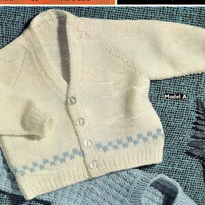 Nearly Free Baby Knitting Pattern Cardigan Size 20 Inch - Etsy