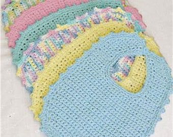 Baby Bibs and Bootees Crochet Pattern, Instant Download PDF, Cotton Baby Yarn, Baby Shoes, Slippers, Babies Crochet Pattern