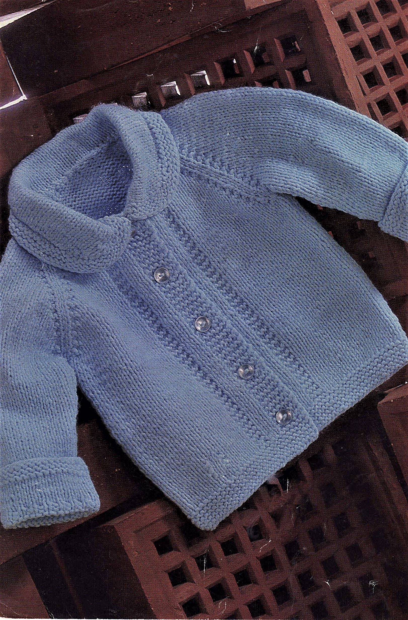 Nearly Free Baby Knitting Pattern Blue 