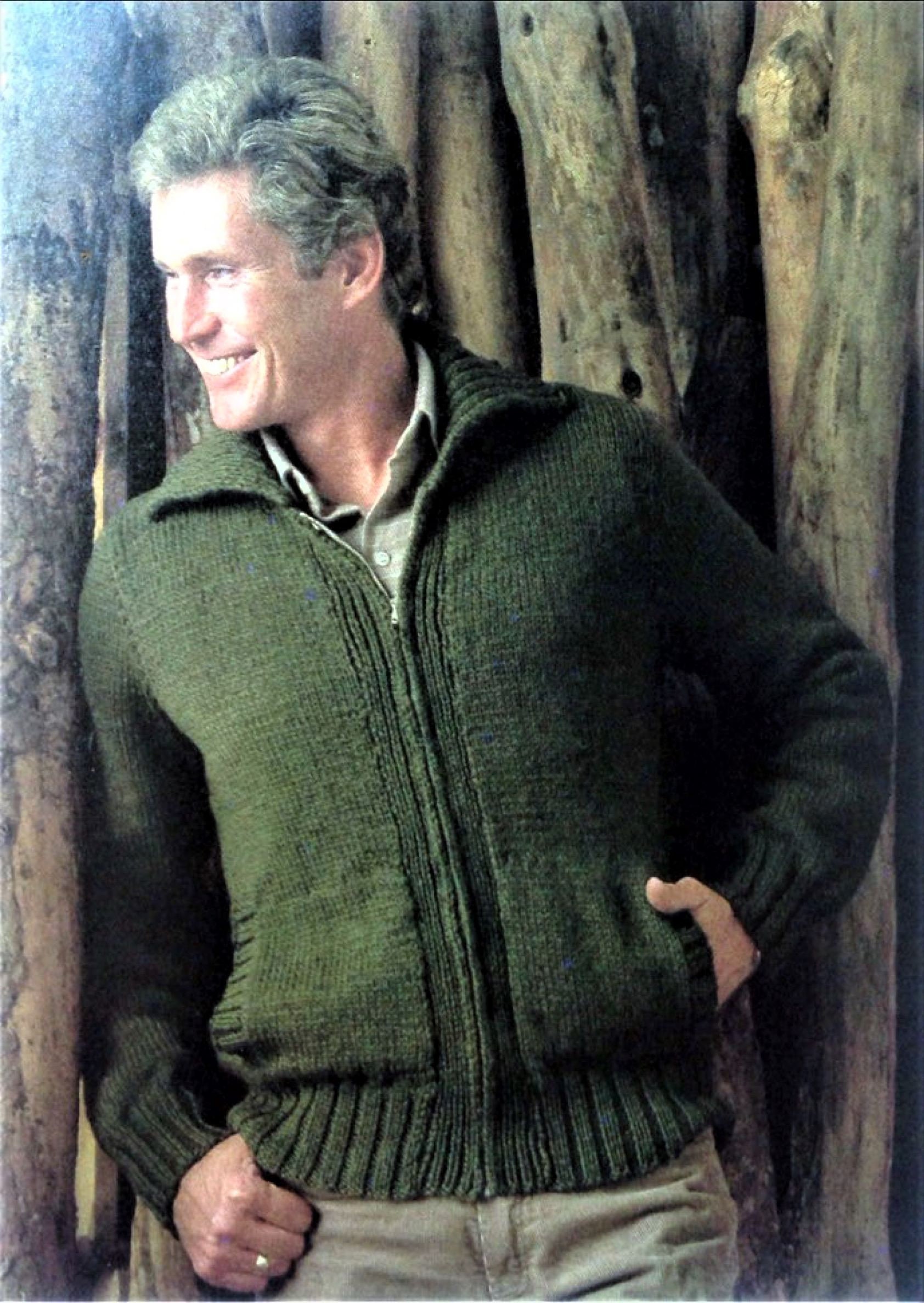 Nearly Free Mens Zip up Cardigan Knitting Pattern Size 38 to - Etsy UK