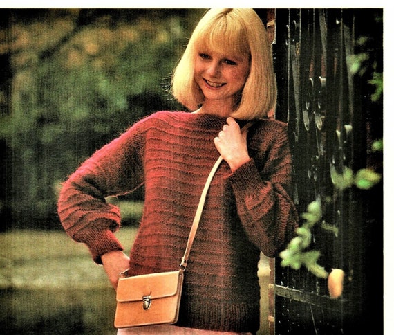 Cuello Bote Tejer El Cuello De Un Jersey Patrón De Tejido Para