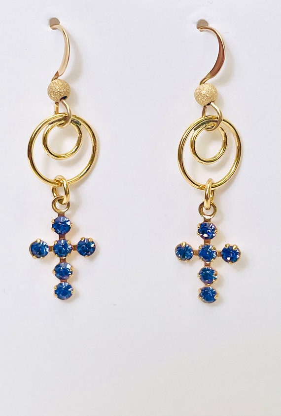 Swarovski cross earrings deals